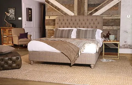 Lit à sommier herringbone Berneray King size en bracken chaleureux - 3