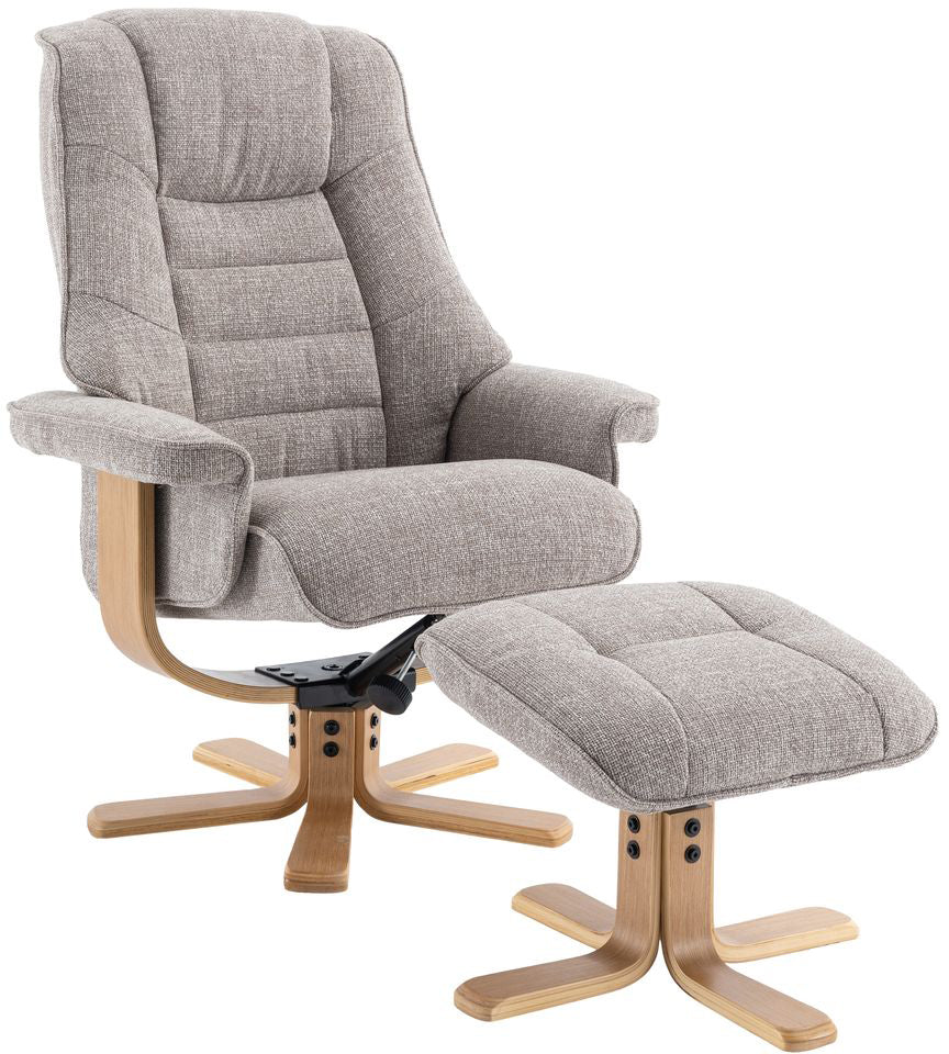 Sardaigne Chaise Relaxation Pivotante en Tissu Cha Cha Oat - 6
