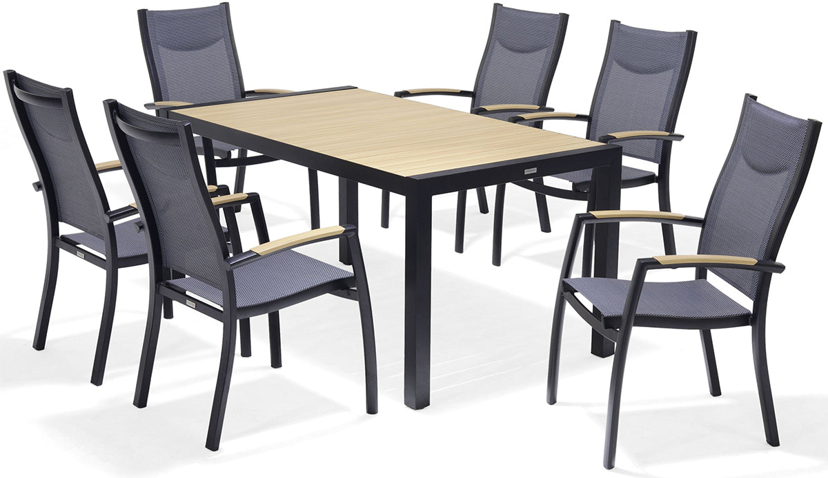 Ensemble de 6 chaises de salle à manger Panama en noir - 6