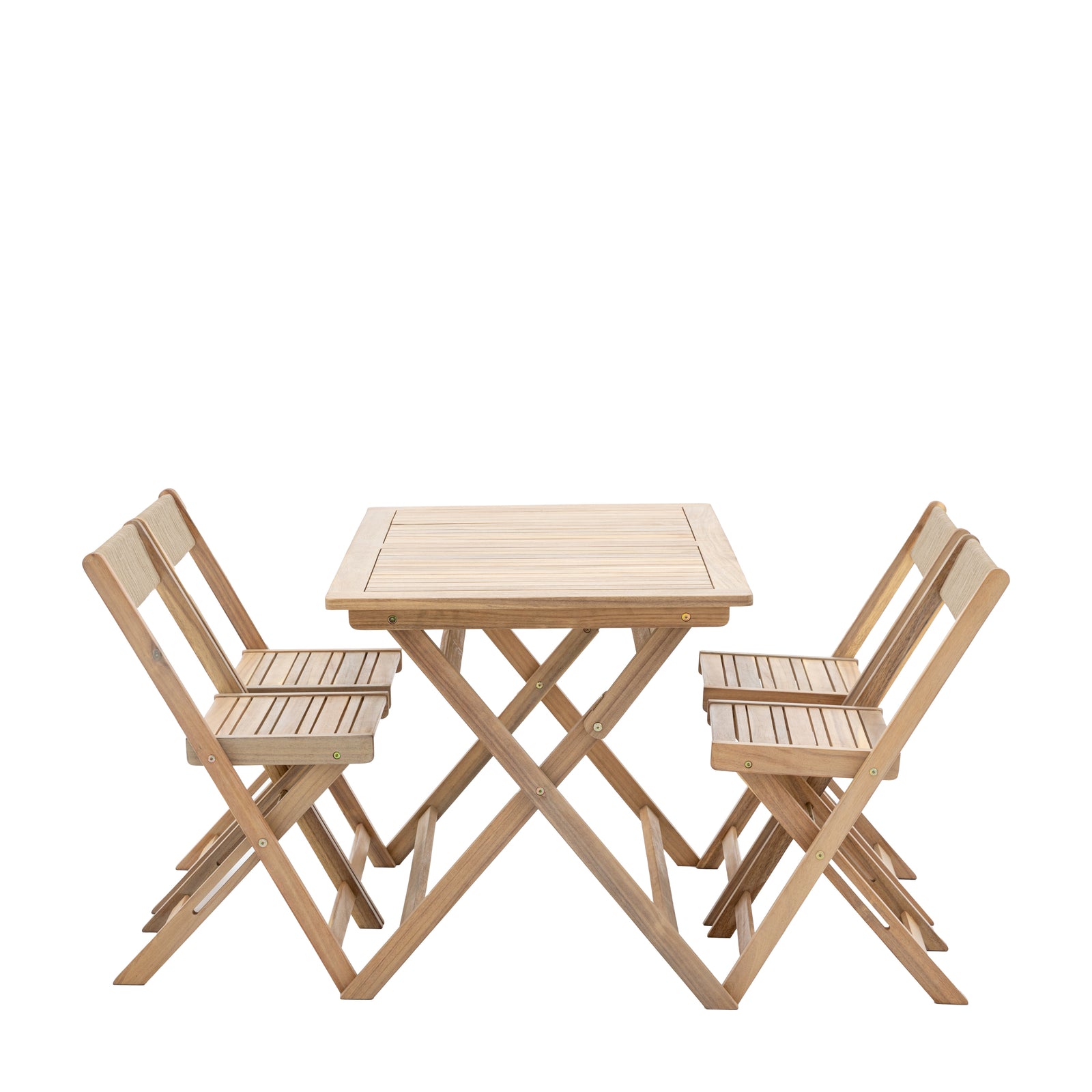Ensemble de table pliable Lindos de Gallery Garden - Finition naturelle - 7