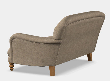 Braemar Petit Sofa in Heather Harris Tweed with Brompton Tan Piping - 3