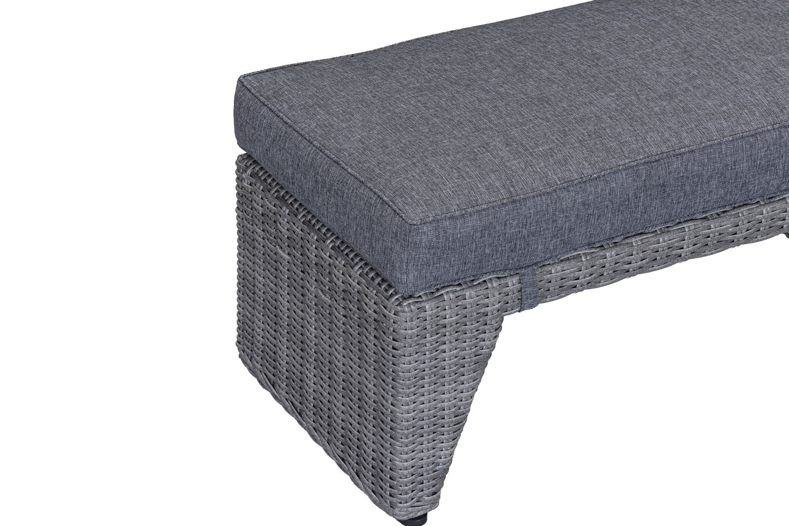 Jeu de banquette d'angle Bermuda en tressé gris - 5