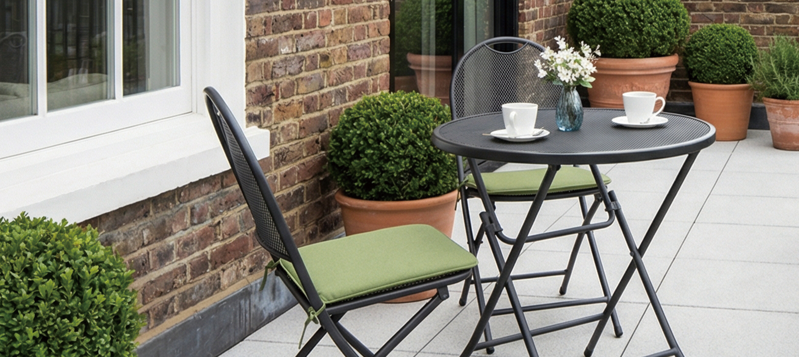 Café Latte Set de Bistro Pliable 3 Pièces Vert Claire - 3