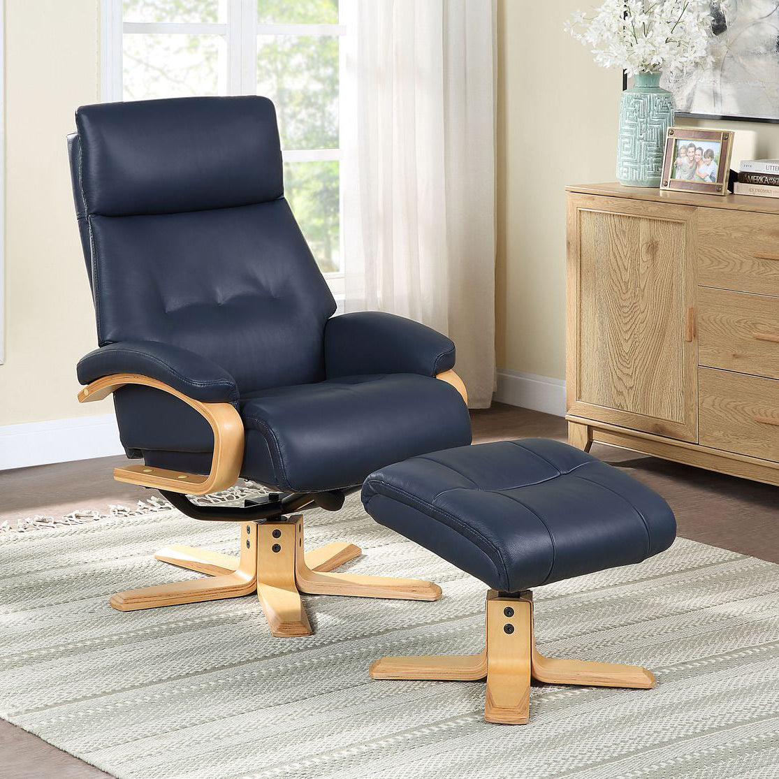 Vienna Chair in Navy Leather