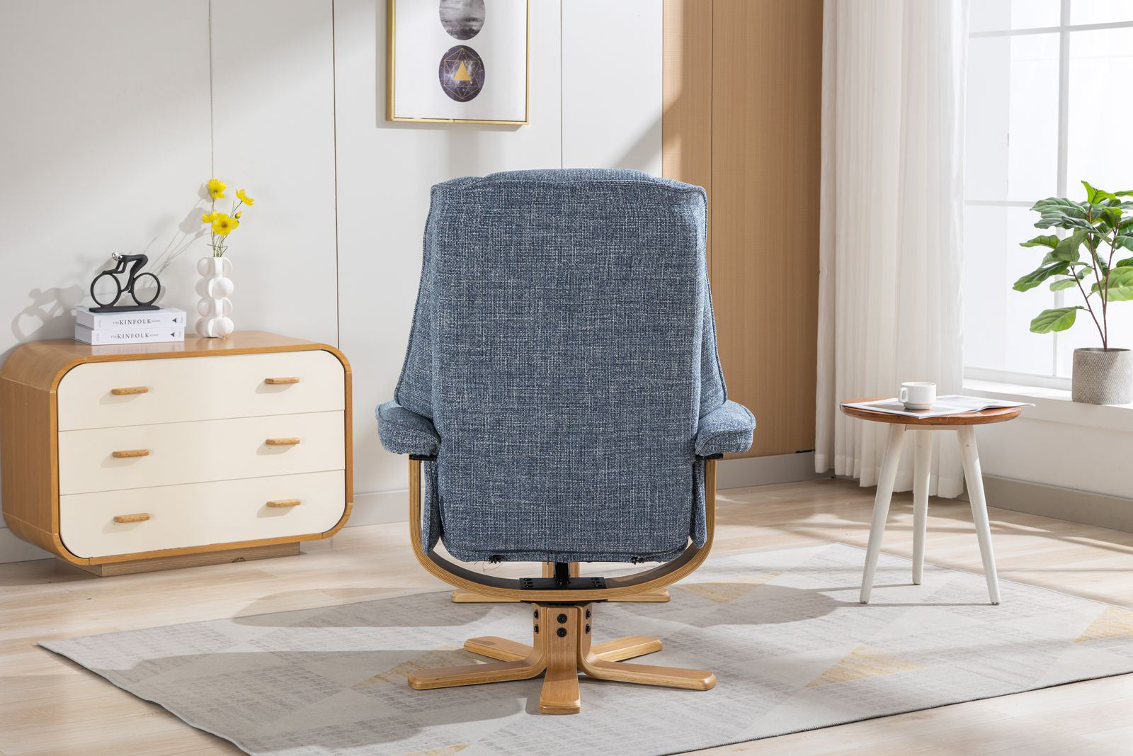 Sardinia Chair in Cha Cha Ocean Fabric - 4