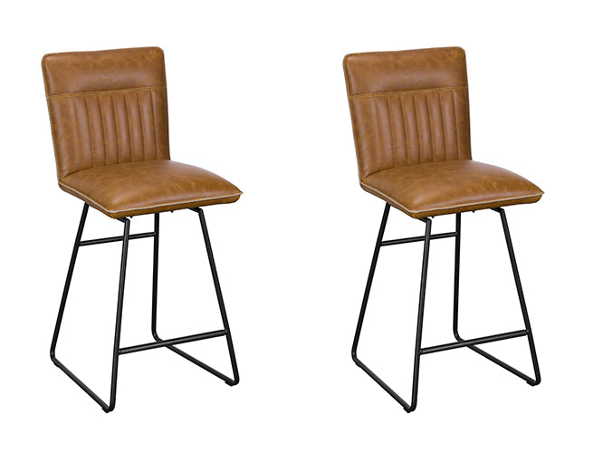Lot de 2 chaises de bar Baker Cooper taupe - 2
