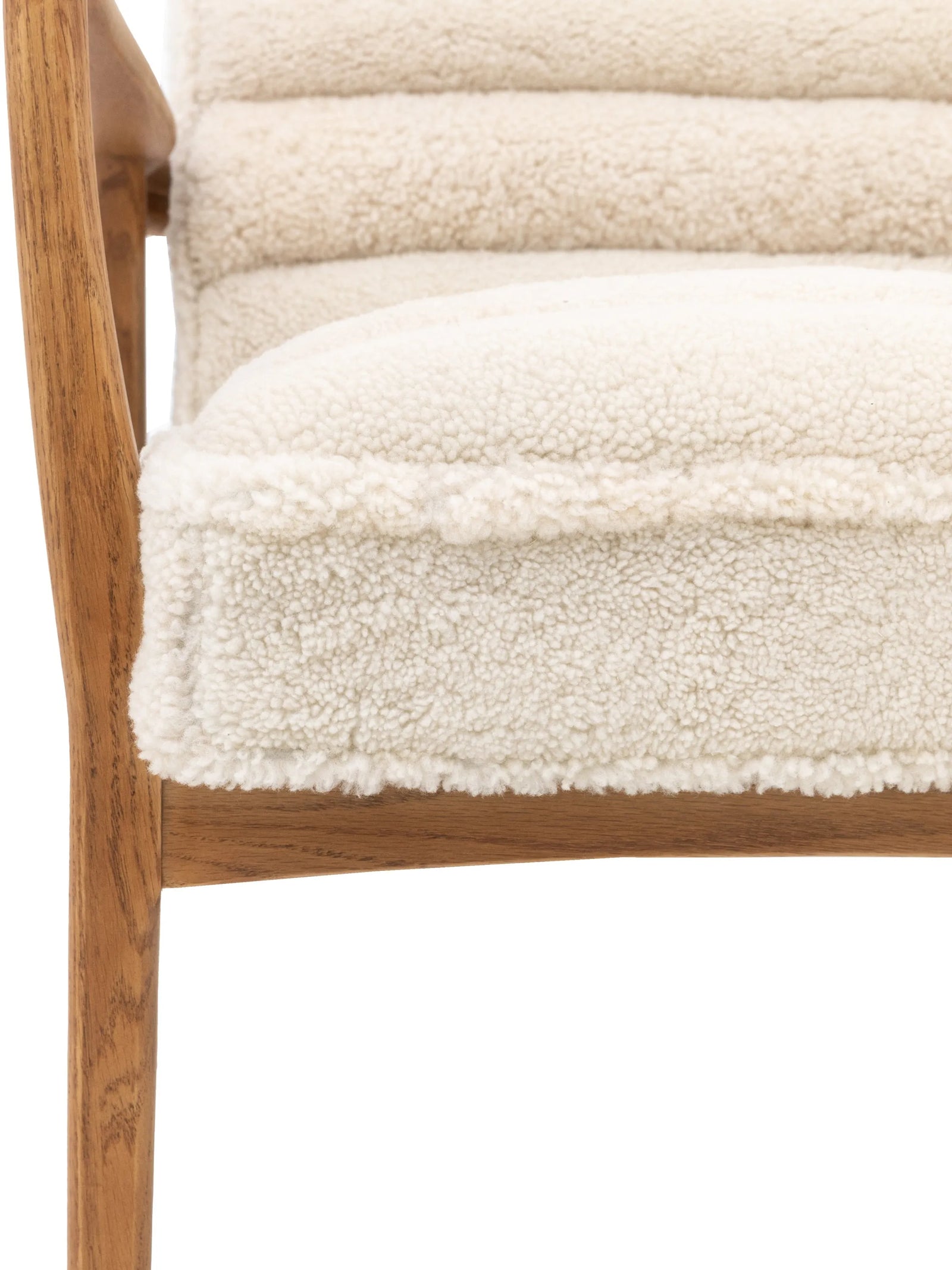 Fauteuil Datsun en Peau de Mouton Crème - 4