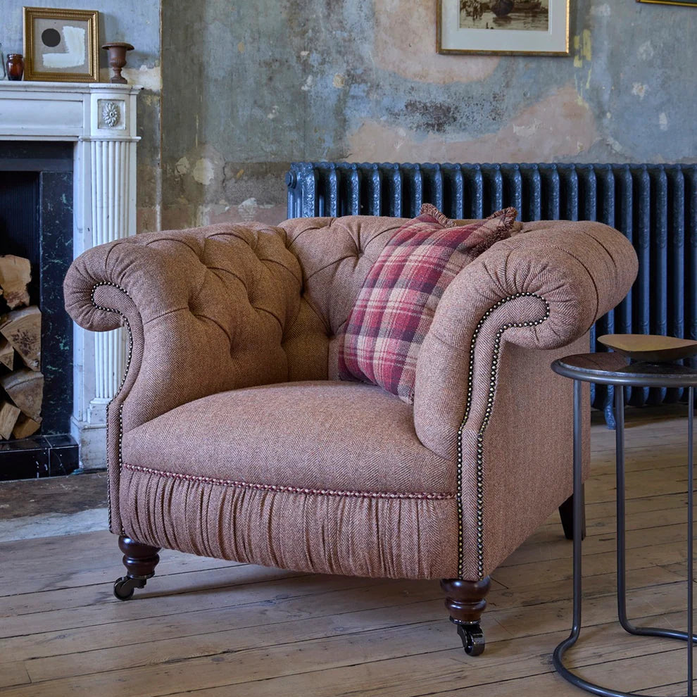 Chaise Melrose en tissu Jura Rose