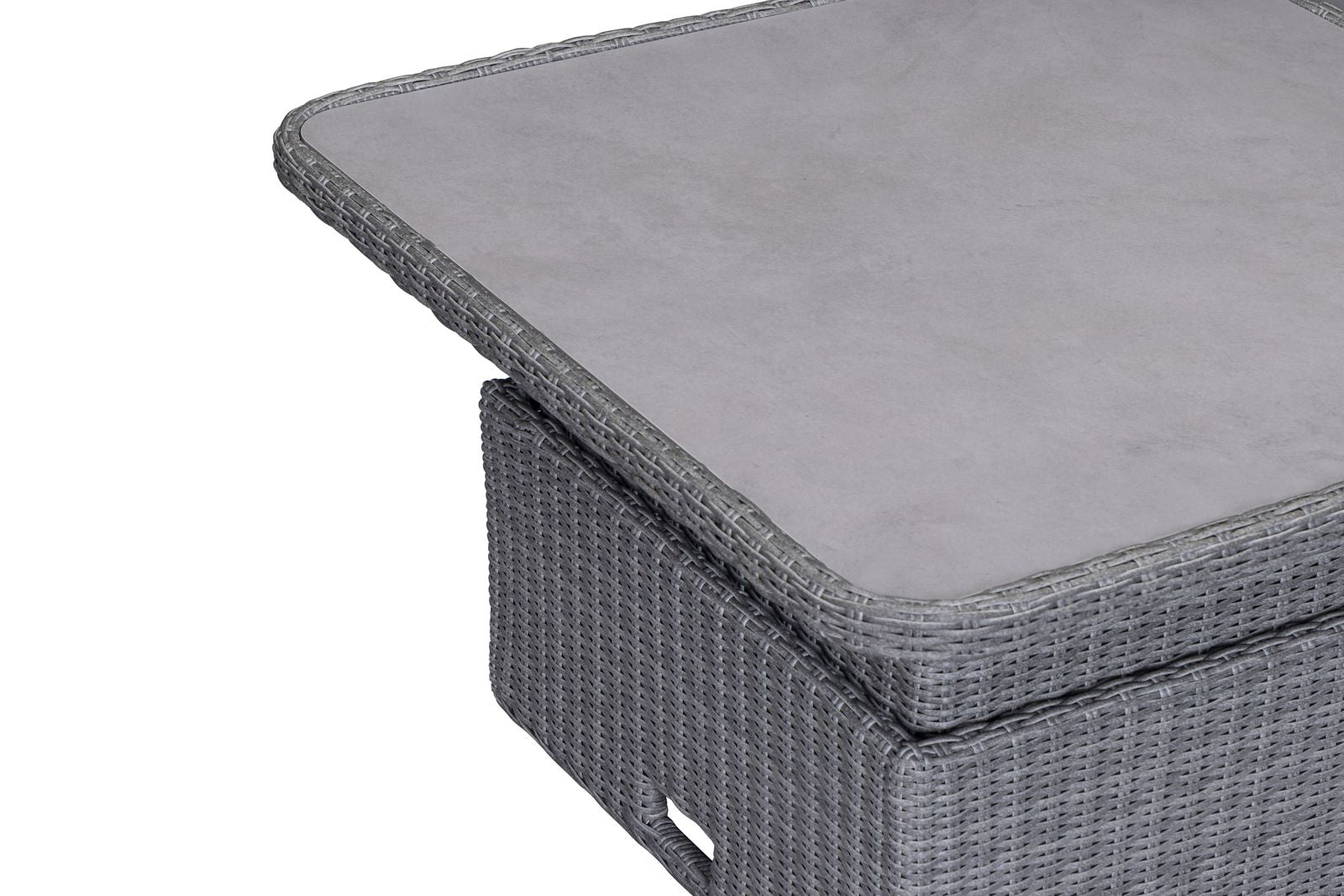 Jeu de banquette d'angle Bermuda en tressé gris - 3