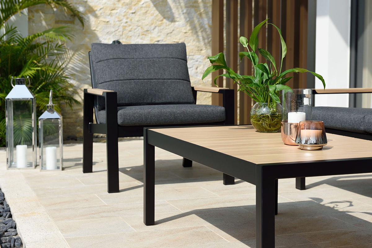 Set Panama Salon de Jardin Noir - 4