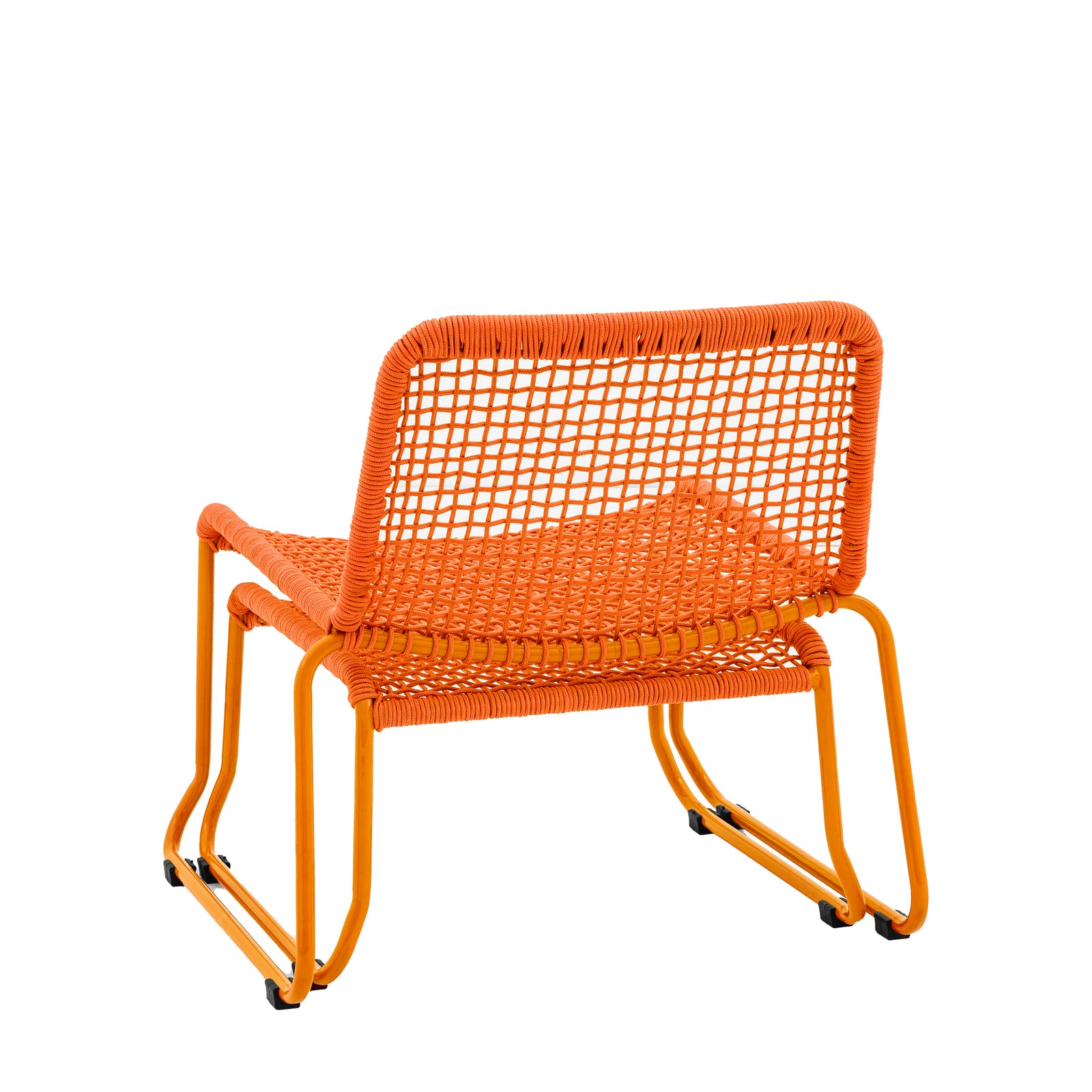 Galerie Garden Fauteuil de relaxation Sassano avec repose-pieds en Orange - 6