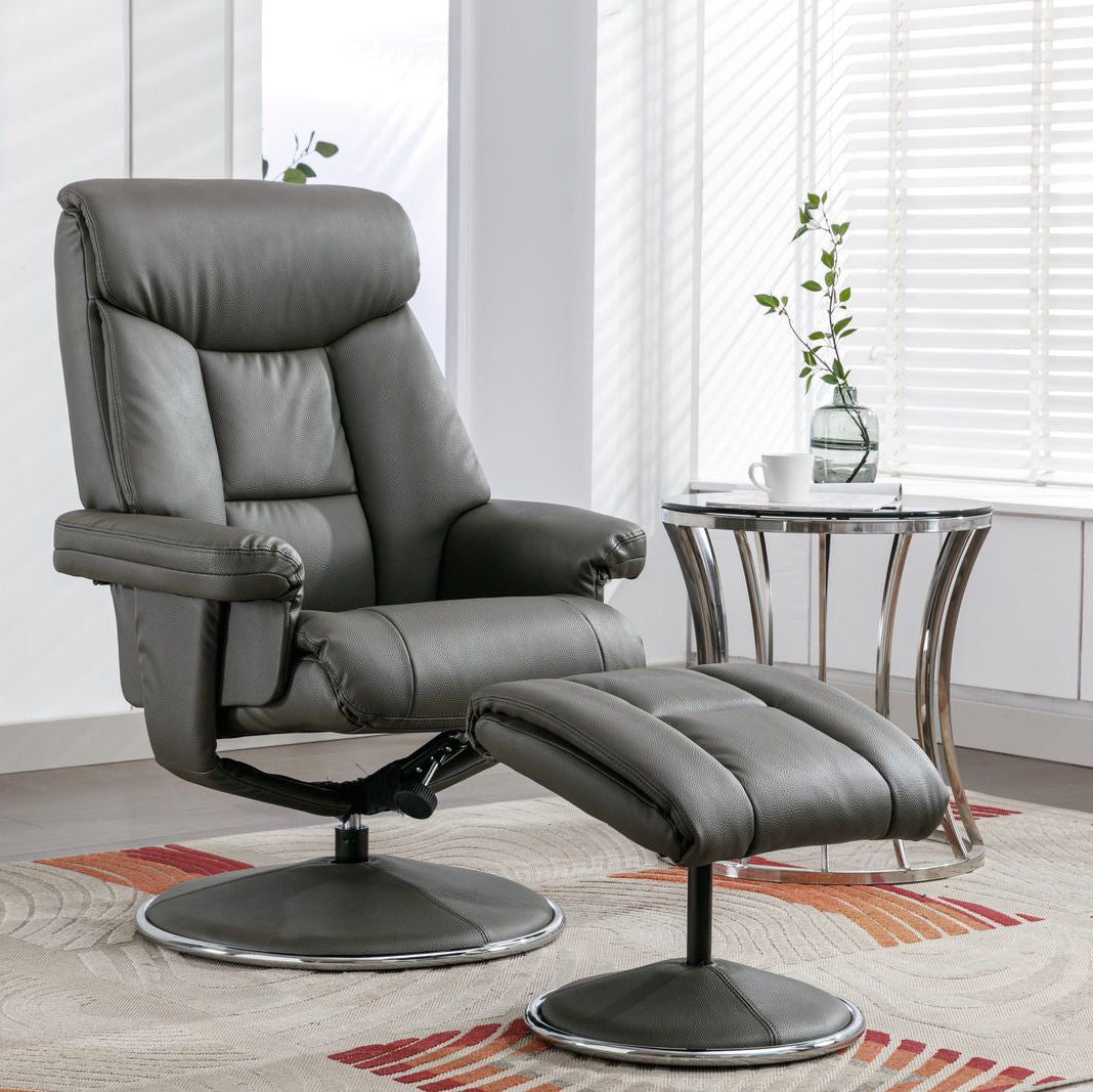 Alliance Mondiale du Mobilier Biarritz Fauteuil Inclinable Pivotant en Cendre