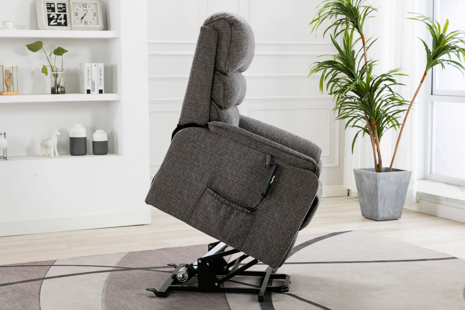 Fauteuil relax électrique Valencia de - Tissu gris Lisbonne - 5