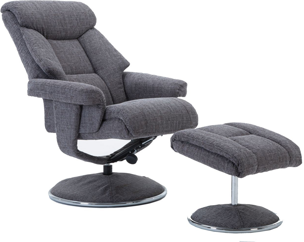 Alliance Mondiale du Meuble Fauteuil Relaxation Pivotant Biarritz en Gris Lisbonne - 3