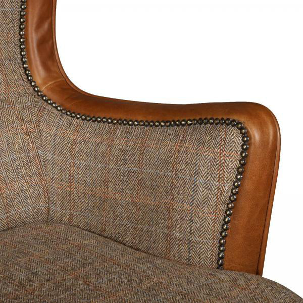 Canapé 2 Places Ellis de la Société Vintage des Canapés en Tissu Harris Tweed Chasseur - 3