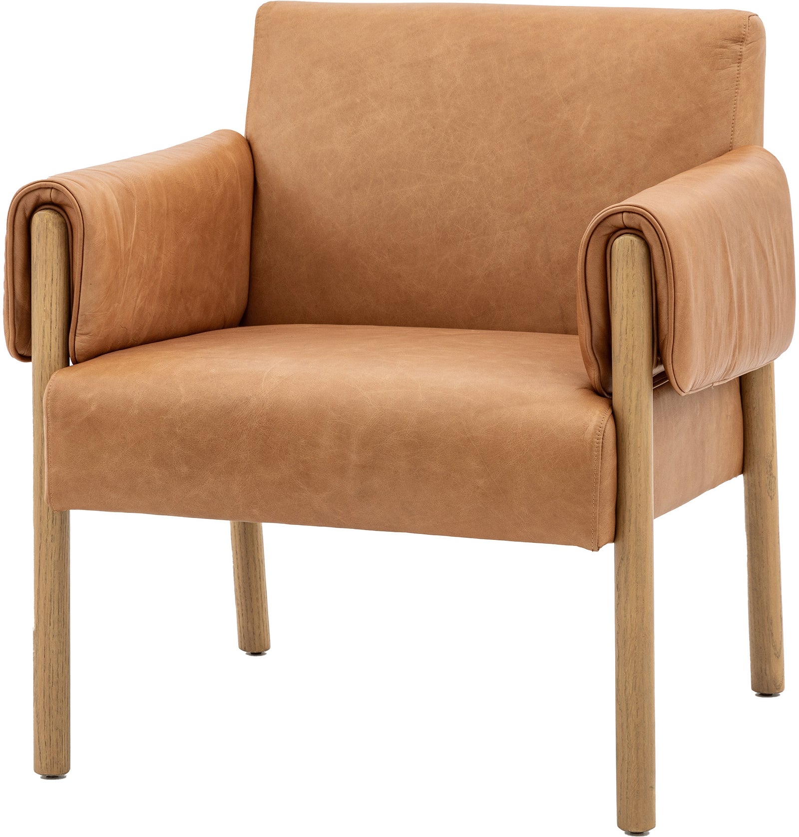 Fauteuil Stratford de en cuir marron - 4