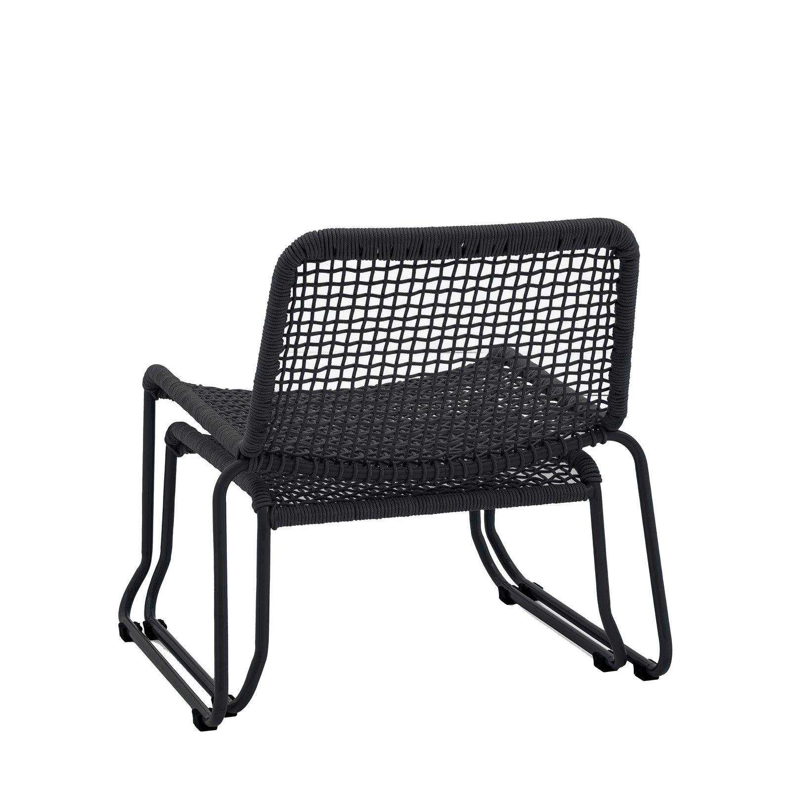 Chaise Longue Sassano Gallery Garden avec Repose-Pieds Noir - 6