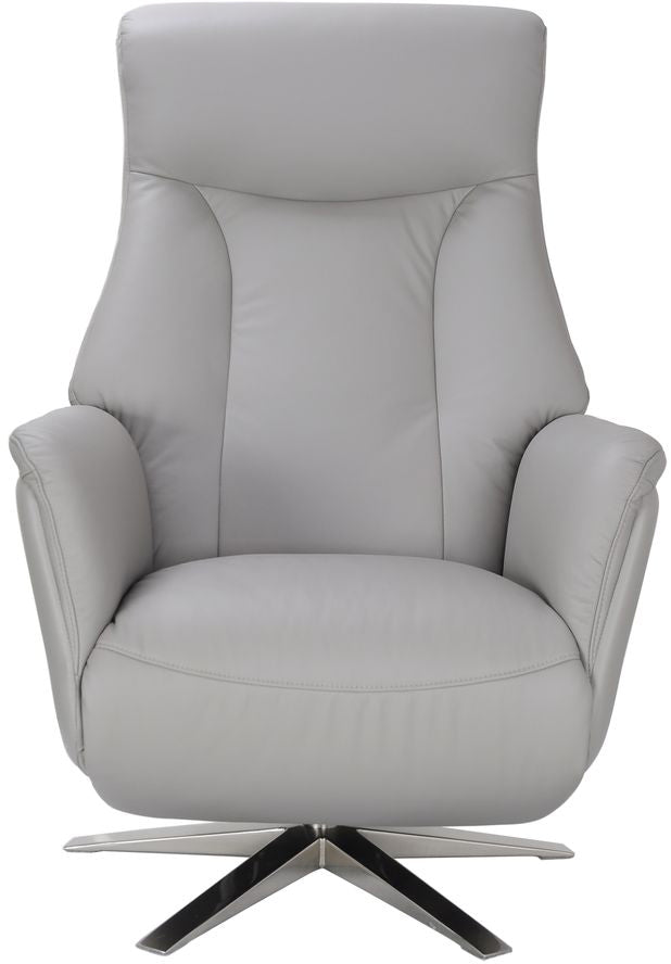 Alliance Mondiale du Meuble Houston Fauteuil Reclinable en Cuir Platine - 4