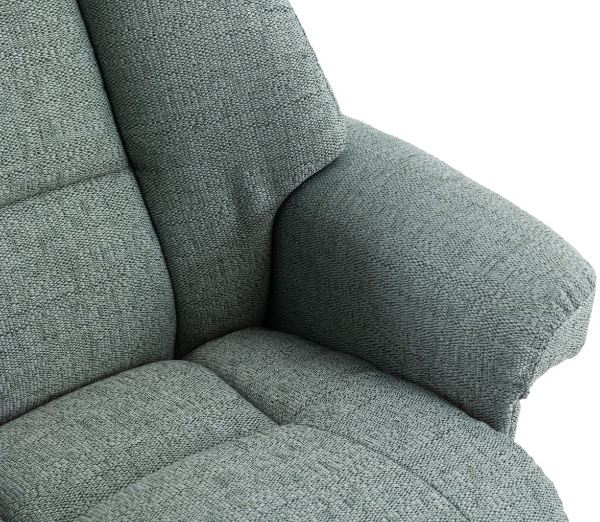 Chaise inclinable Biarritz sur pivot GFA en tissu bleu turquoise Lisbonne - 3