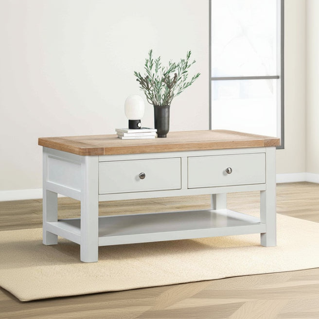 Papaya Foxington Table Basse avec 2 Tiroirs - OWP Peinte