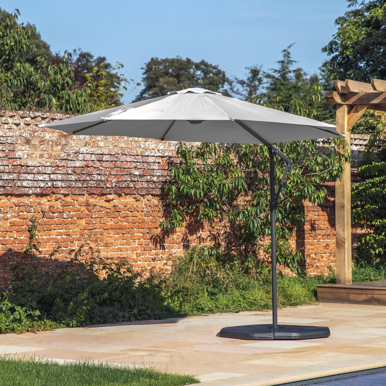 Gallery Garden Vazzano Parasol Basculeur 3m en Gris