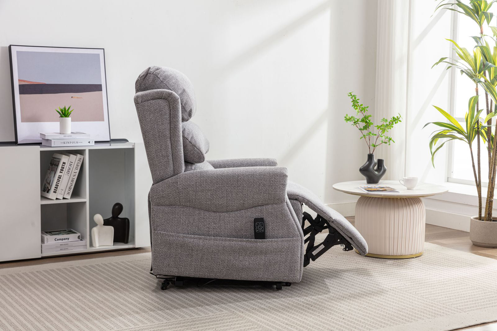 FAB Luxembourg" Fauteuil relevable et inclinable moteur double, tissu Cha Cha Dove - 4