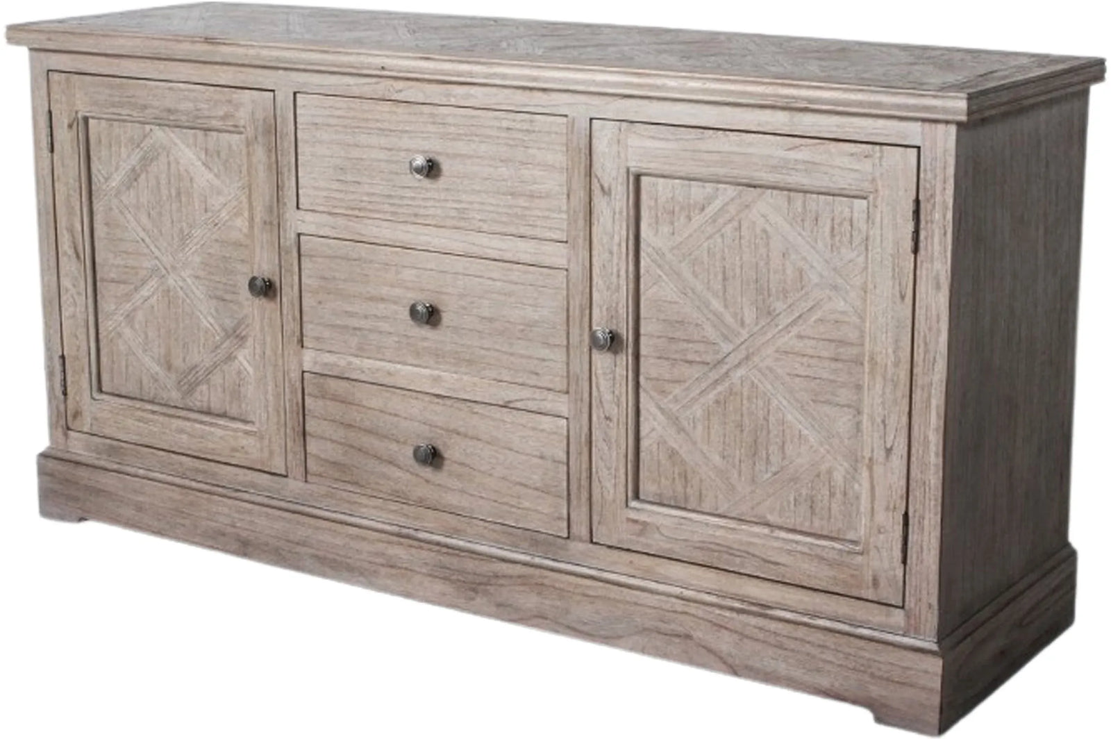 Buffet Rustique 2 Portes 3 Tiroirs - 4