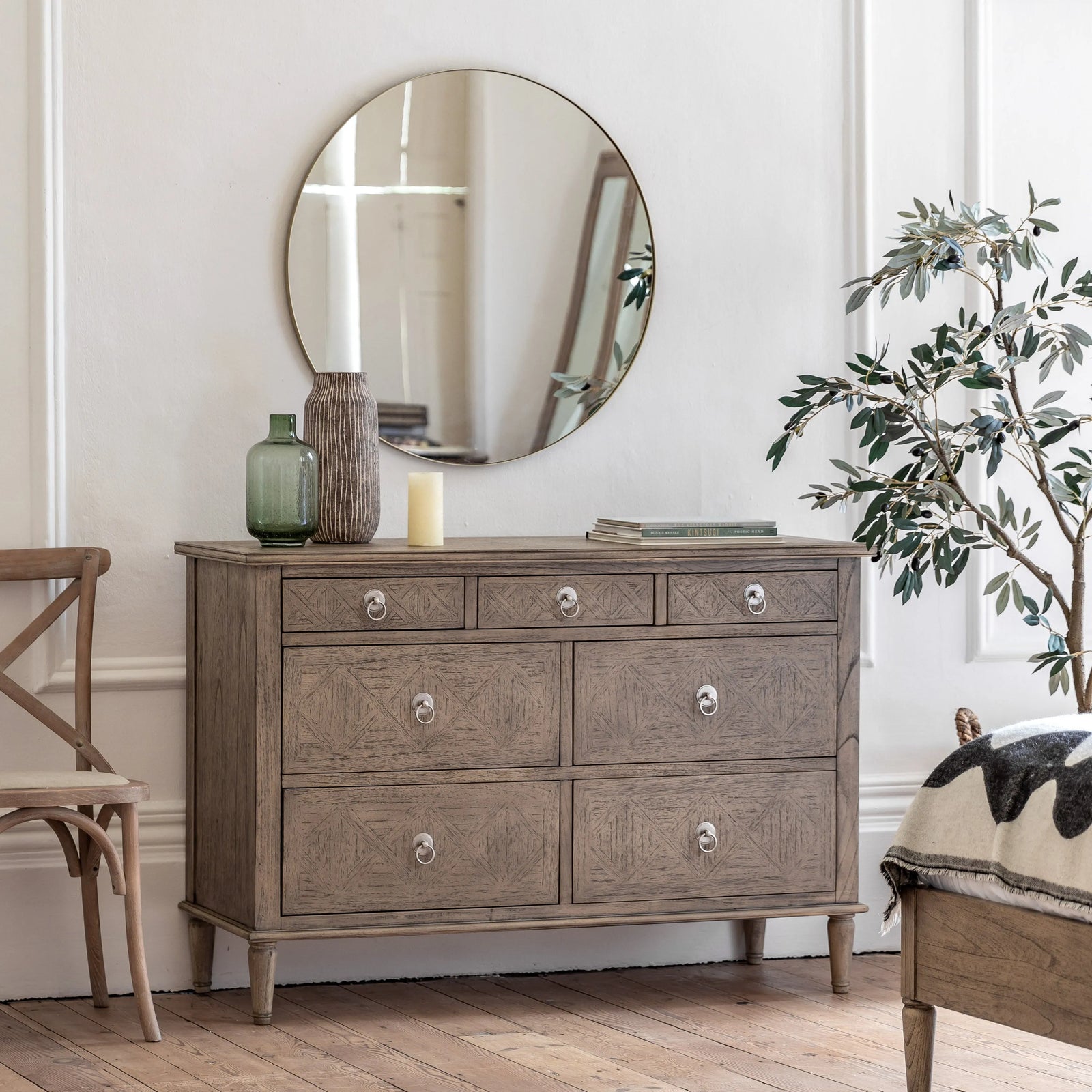 Rustique Commode 7 Tiroirs