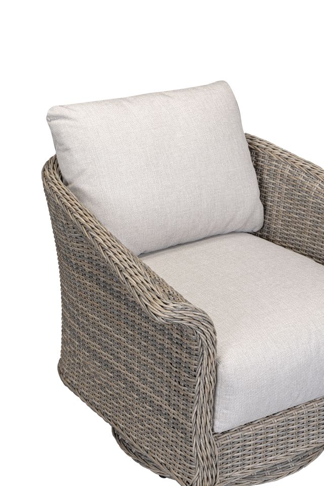 Set de salon Swivel Chelsea Java en tressage naturel - 4