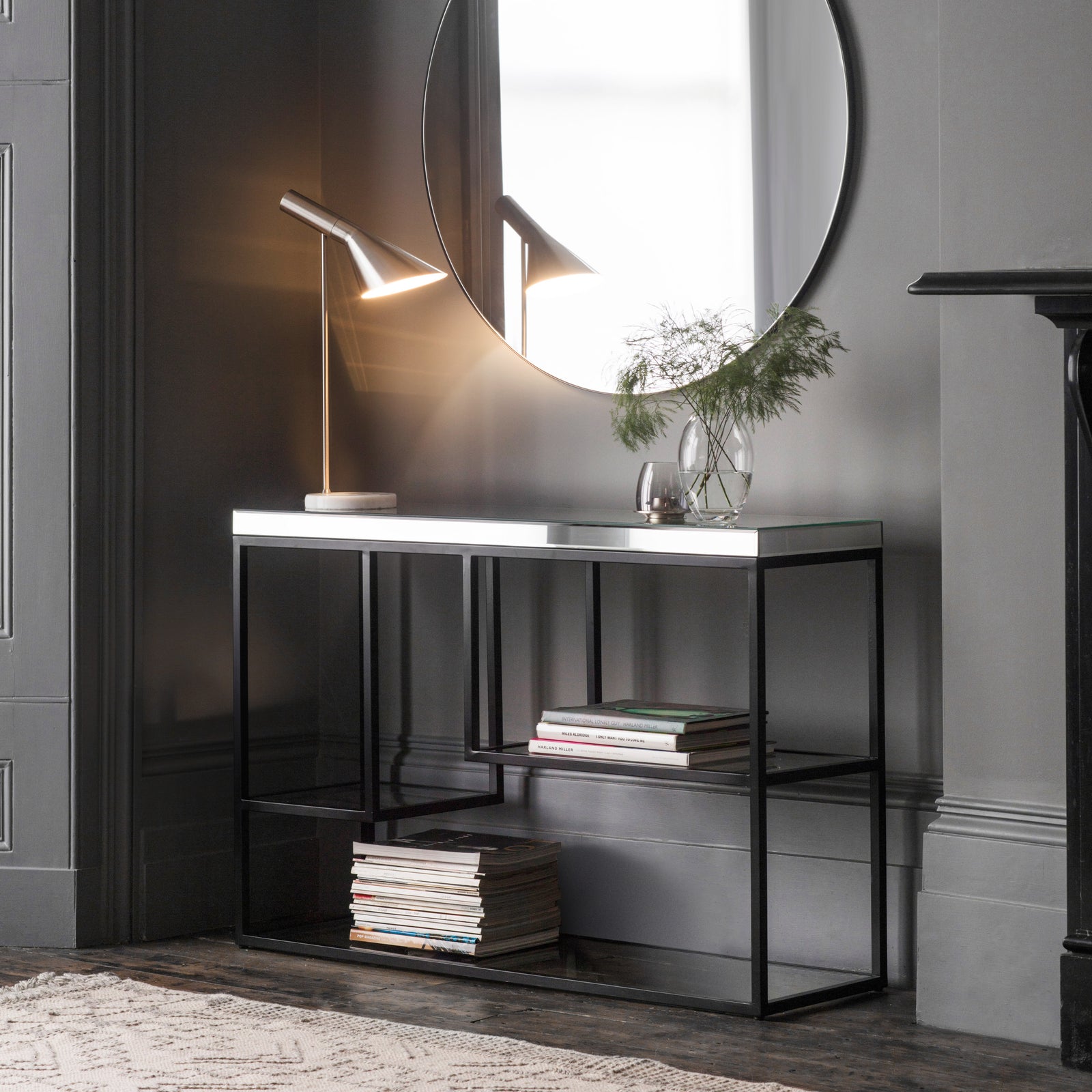 Table de Console Pippard en Noir