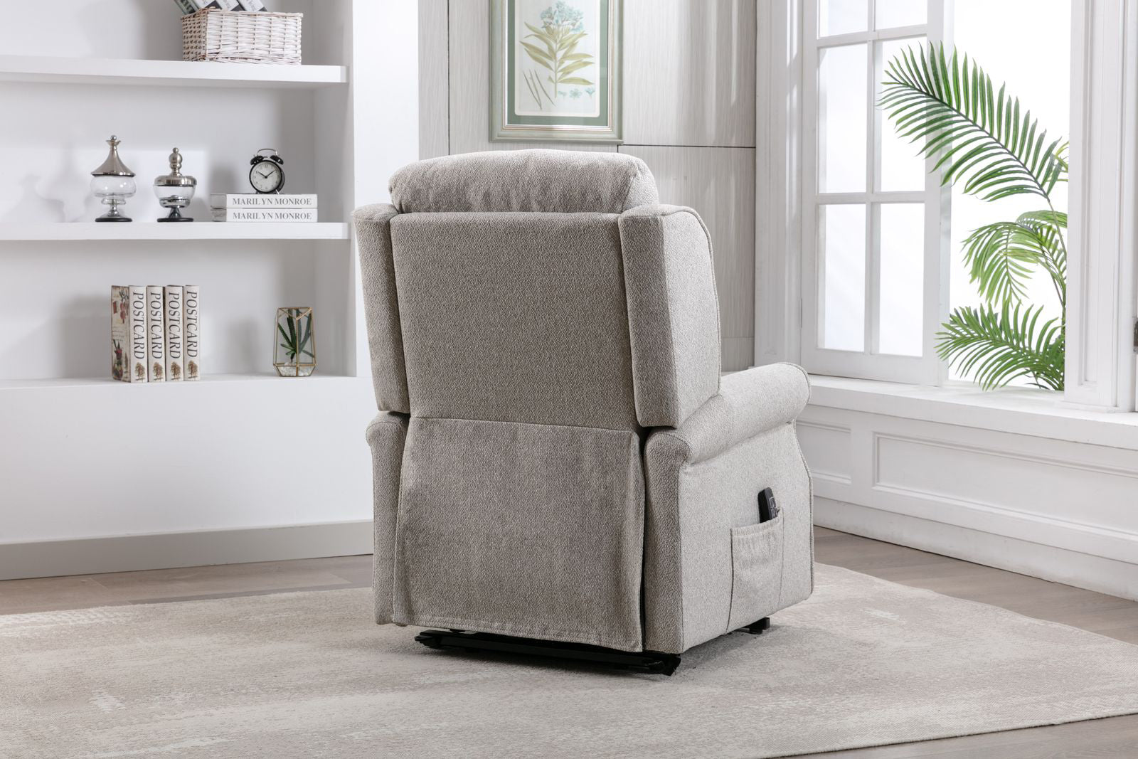 Alliance Mondiale du Mobilier Andover Fauteuil Releveur Inclinable en Tissu Lin - 4
