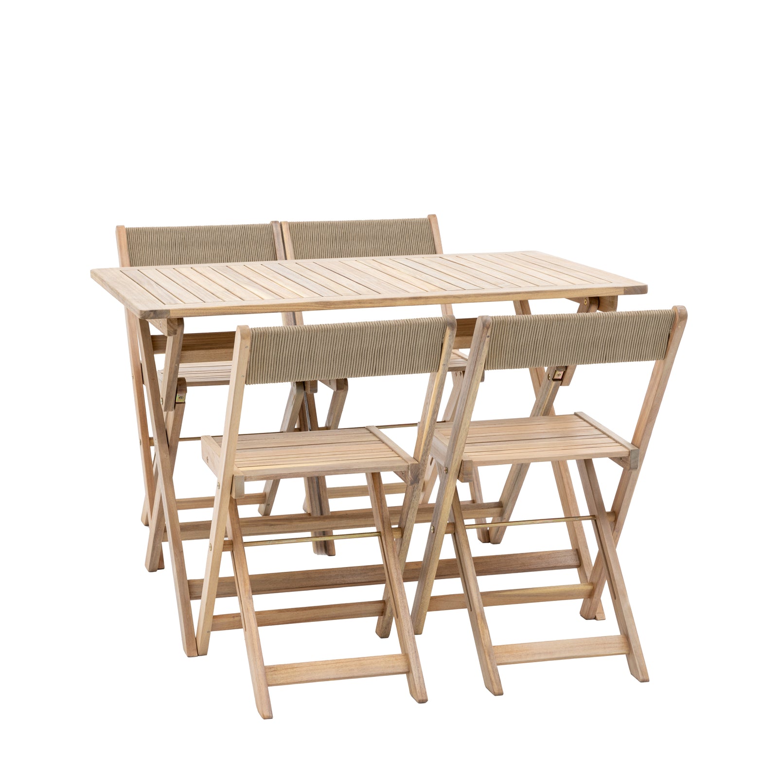 Ensemble de table pliable Lindos de Gallery Garden - Finition naturelle - 8