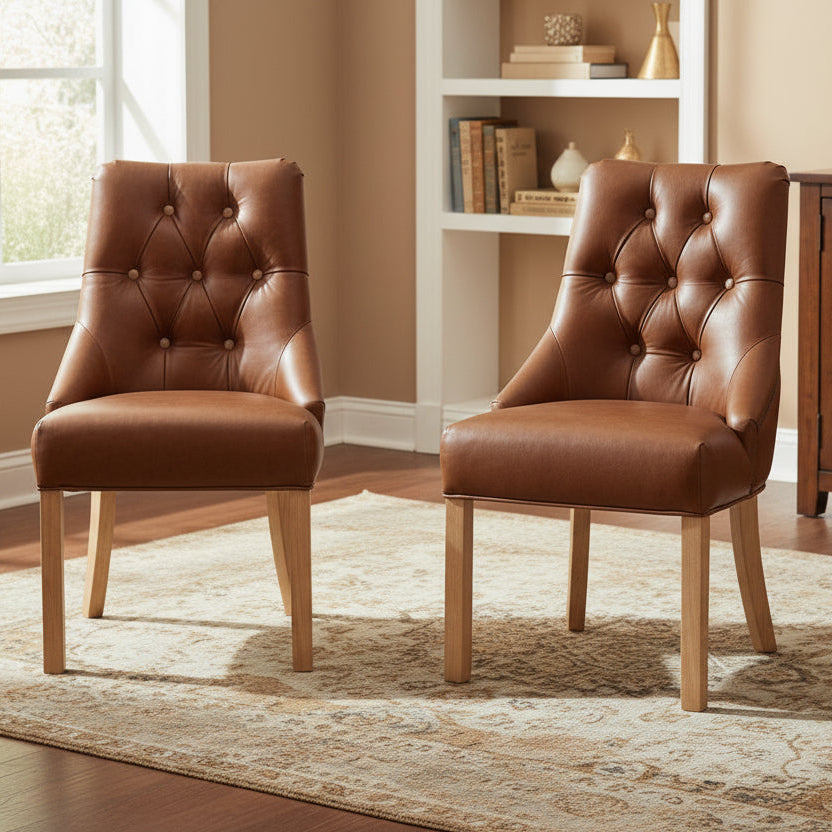 Carlton Mobilier Ensemble de 2 fauteuils Stanton en cuir Cerato 3L
