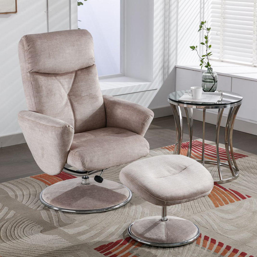 Fauteuil Paddington en tissu champagne