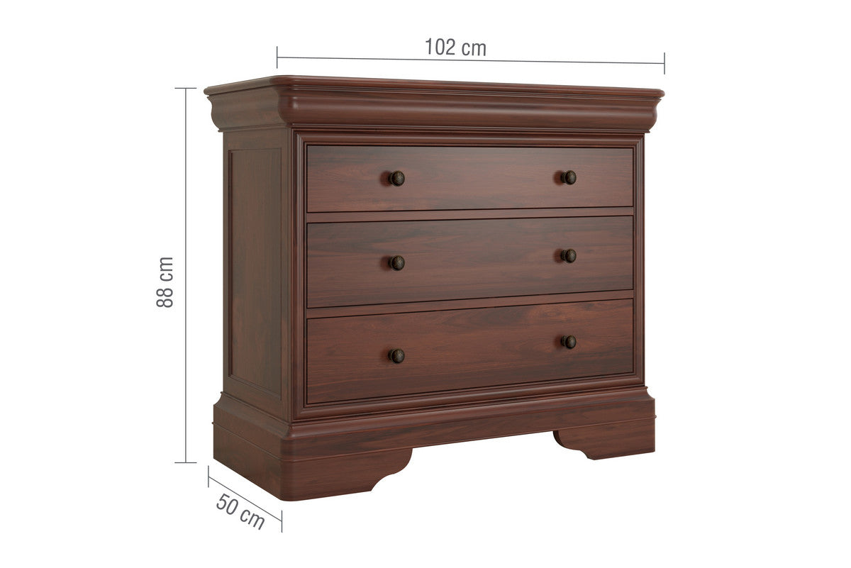 Willis & Gambier Antoinette Wide 3 Drawer Chest - 4