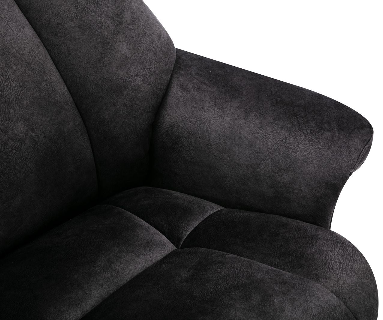 Chaise Denver de en tissu réglisse - 5