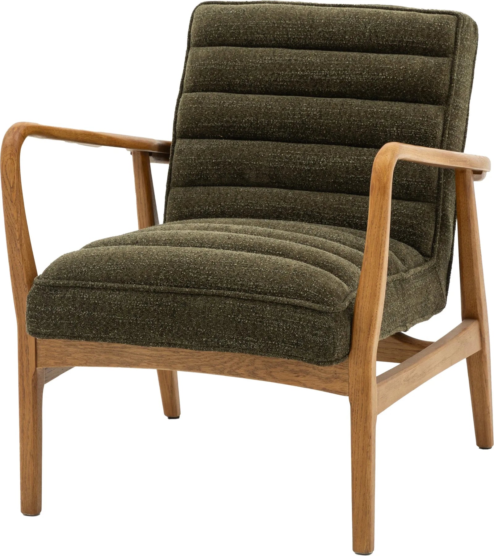 Fauteuil Datsun en tissu bouclé vert - 10