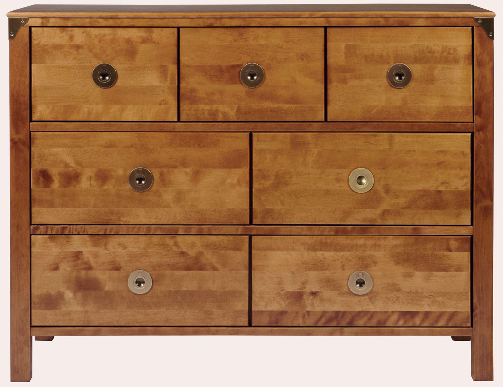 Balmoral 3 over 4 Drawer Chest in Honey - 4