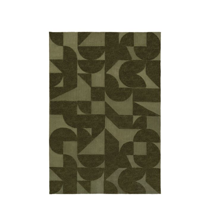 Tapis Cortland Olive Block 120 x 180 cm Design Abstrait Texturé - 3