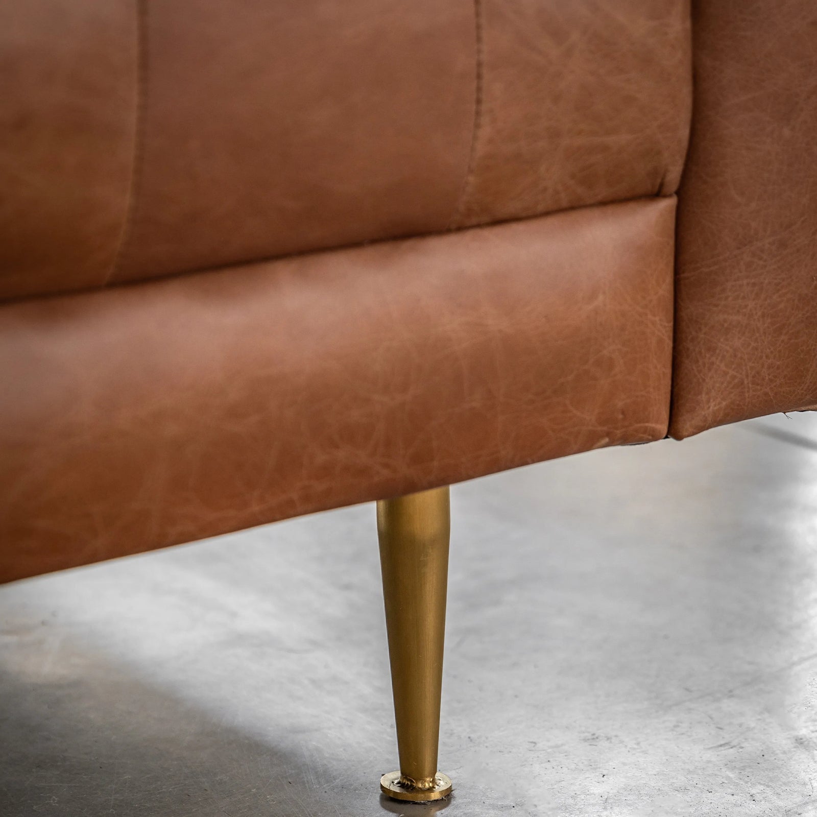 Dalton Canapé 3 Places en Cuir Marron Antique - 3