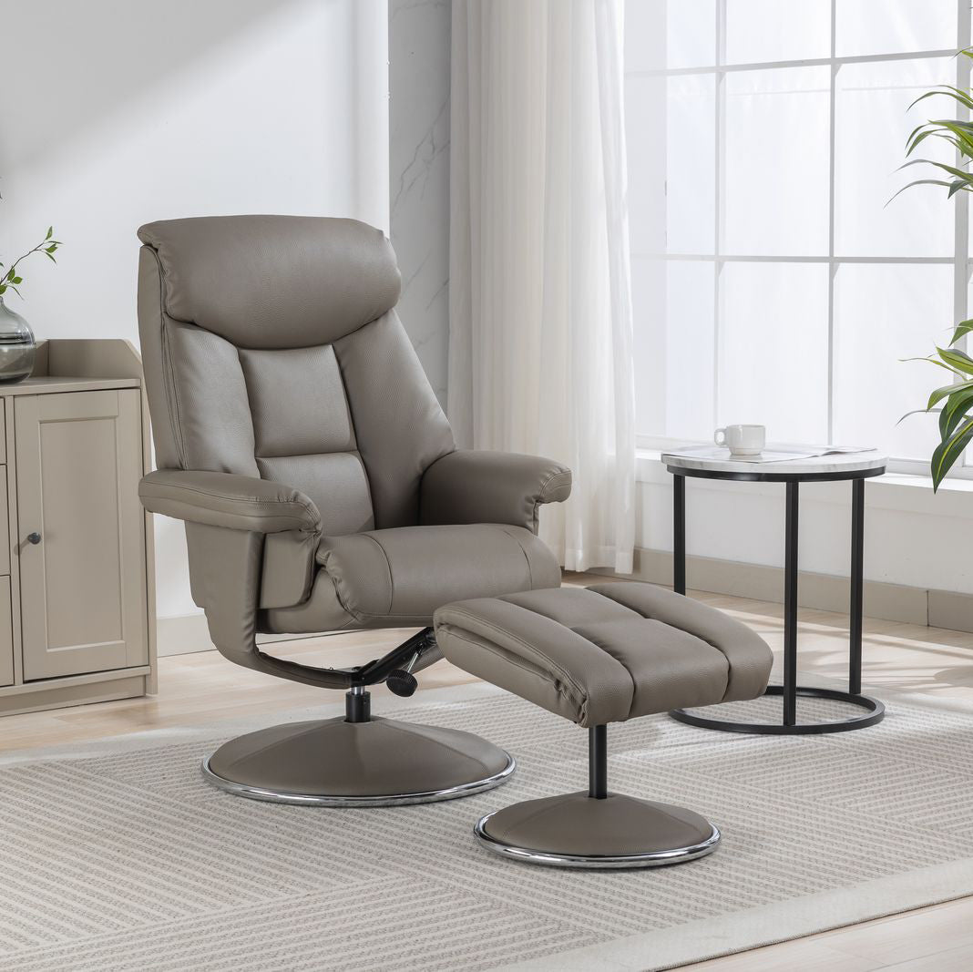Fauteuil de Relaxation Pivotant Biarritz en Gris