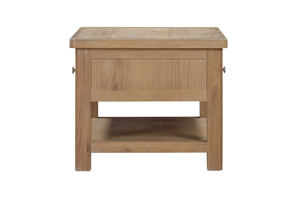 Table d'appoint Papaya Foxington avec 2 tiroirs - Chêne naturel - 3