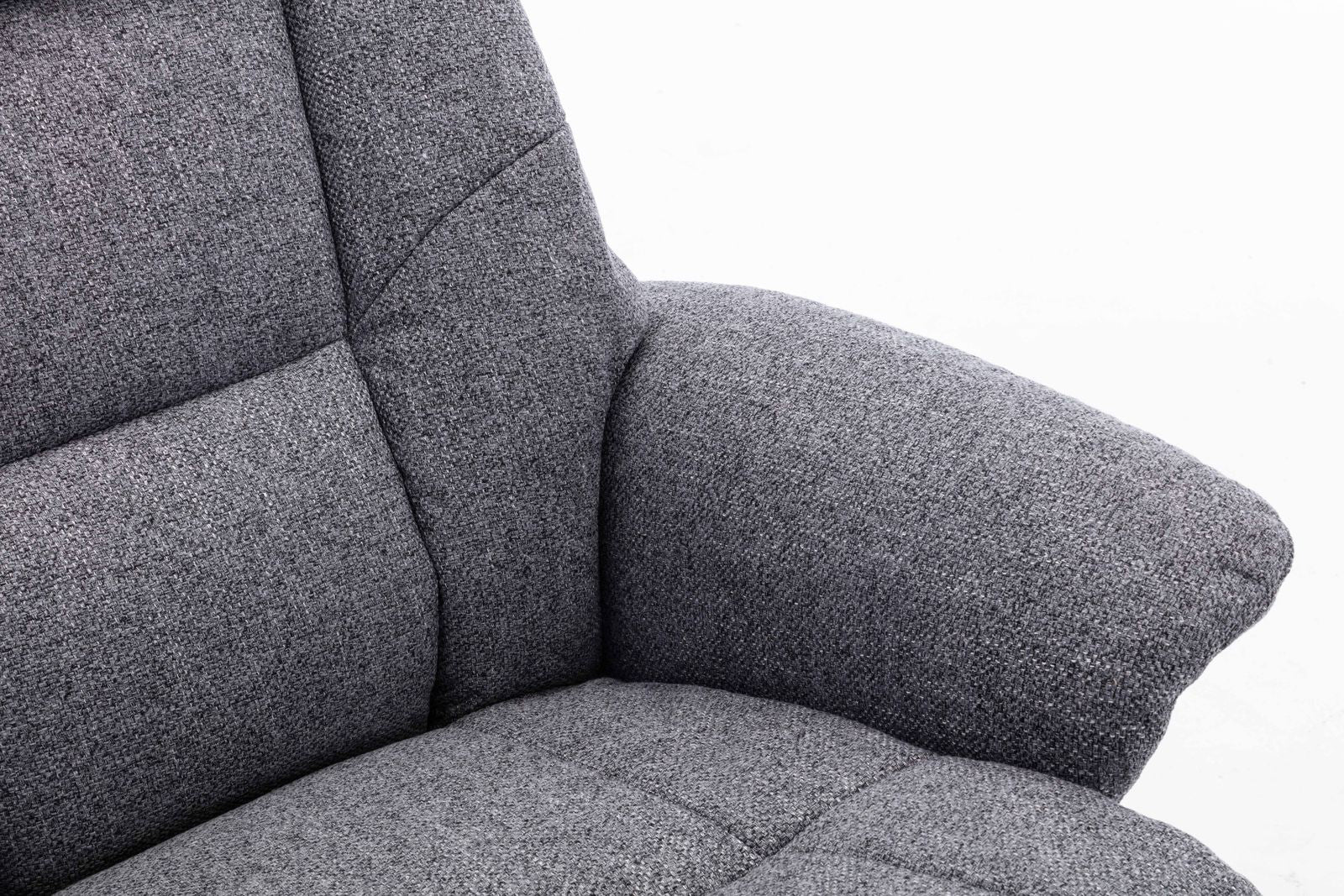Alliance du Meuble Global - Fauteuil Marseille en Tissu Gris Ardoise avec Mécanisme Relaxe et Tourneur 360° - 4