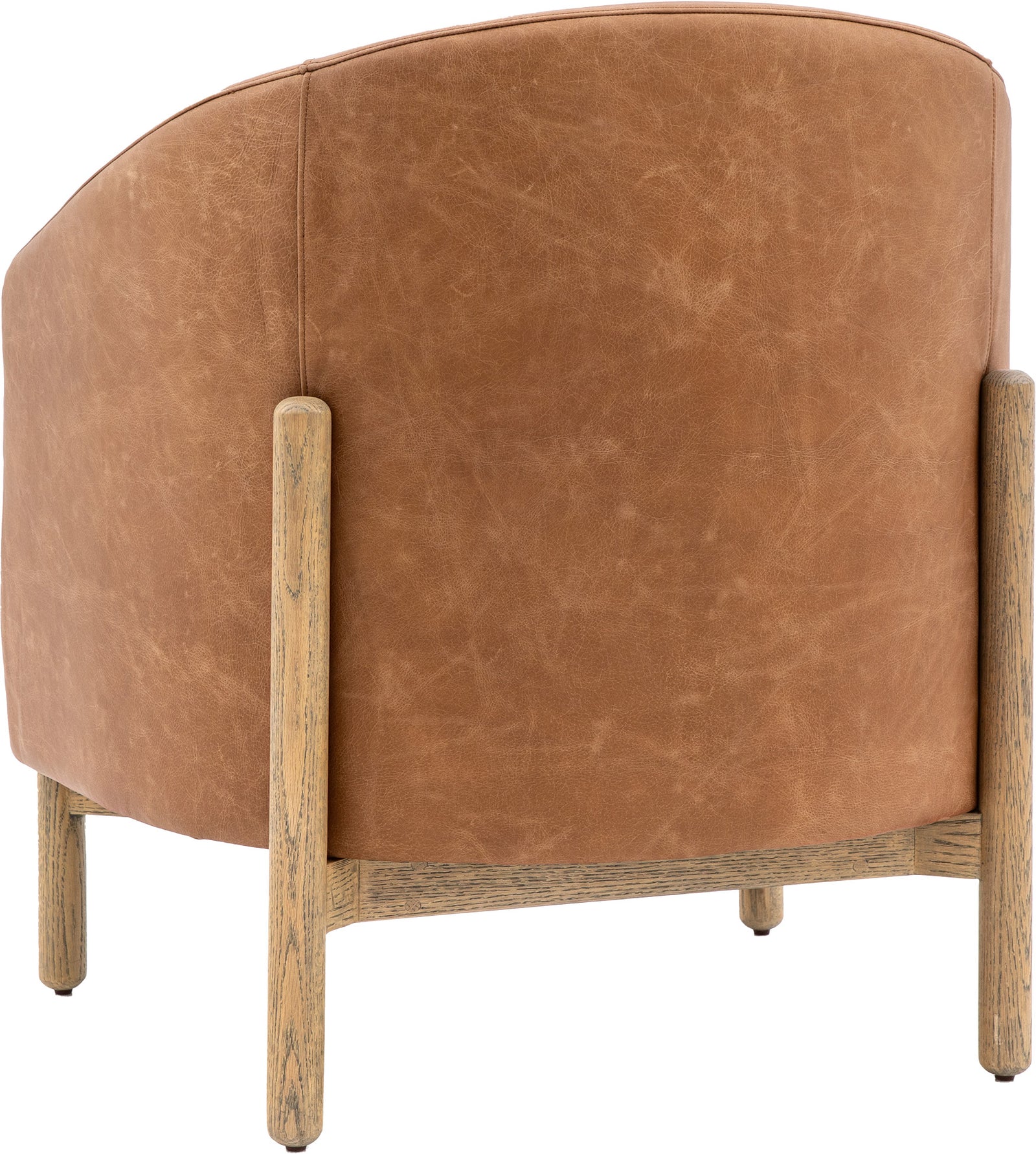 Fauteuil Tindon en Cuir Marron Vieilli - 7