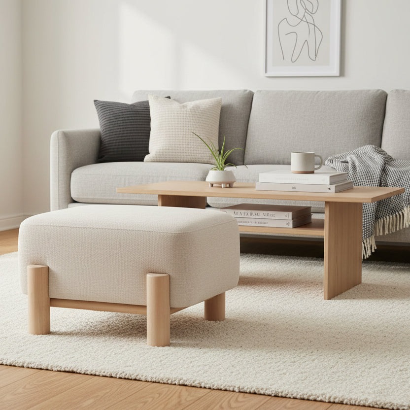 Husby Footstool in Willow Dusty