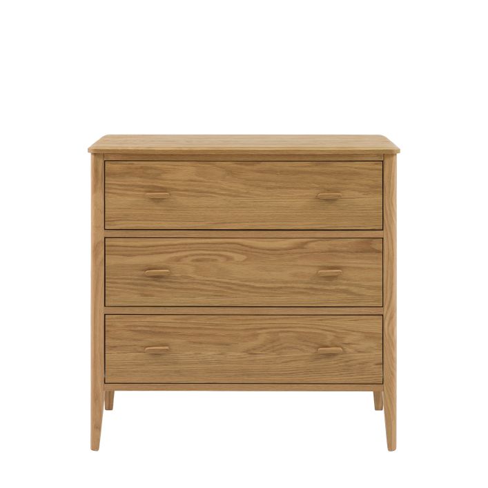 Galerie Directe Camden - Chiffonnetier 3 Tiroirs en Finition Naturelle - 4