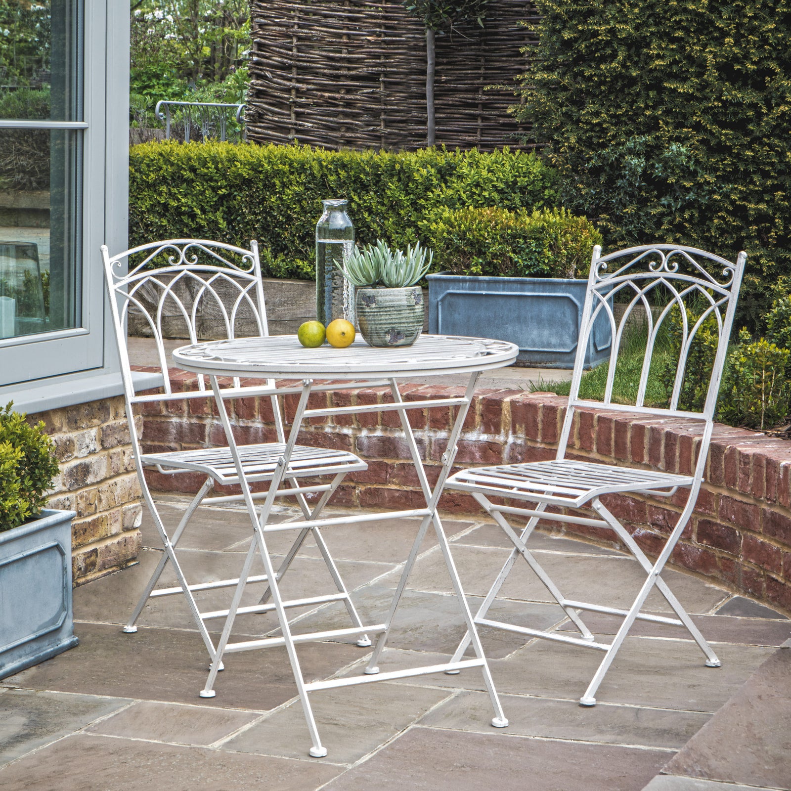 Gallery Garden Burano Set de Bistrot Extérieur avec 2 Chaises Pliantes - Modèle Gatehouse