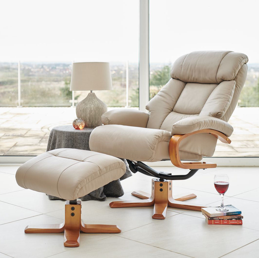 Chaise Nice en cuir texturé pierre