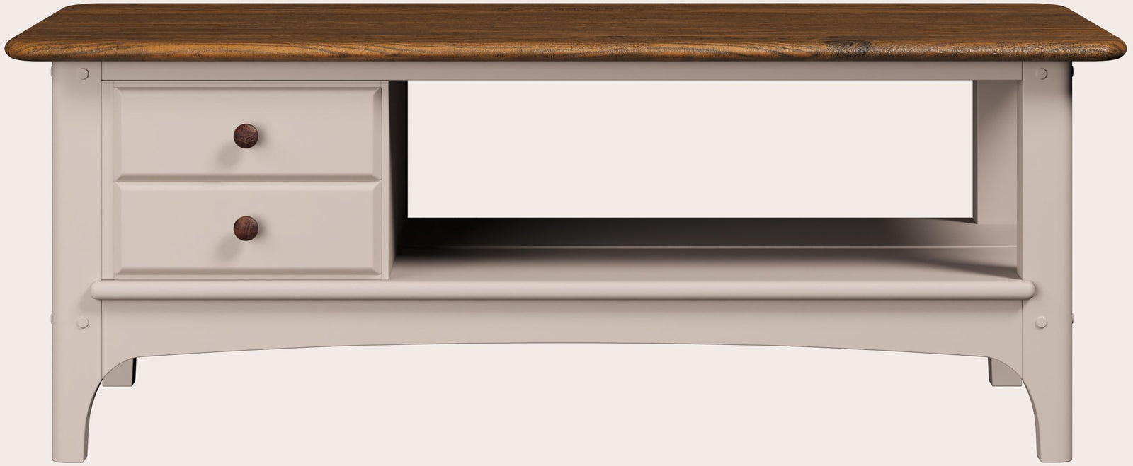 Table bas Hapton de avec 2 tiroirs - 2