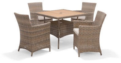 Set de 4 Chaises de Salle à Manger Bermuda en Tressage Naturel - 4